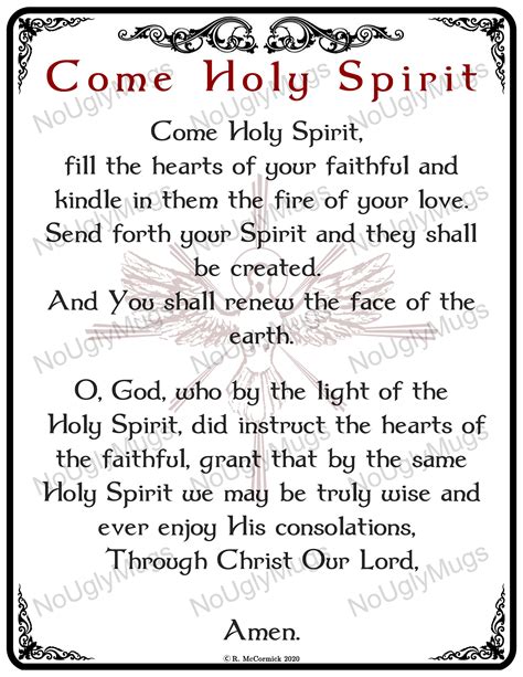 come holy ghost prayer.
